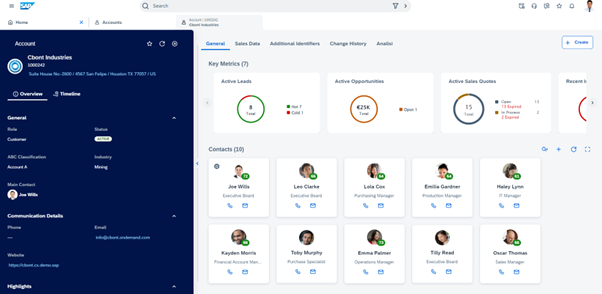 Figure 2 SAP Sales Cloud V2 - Customer Details