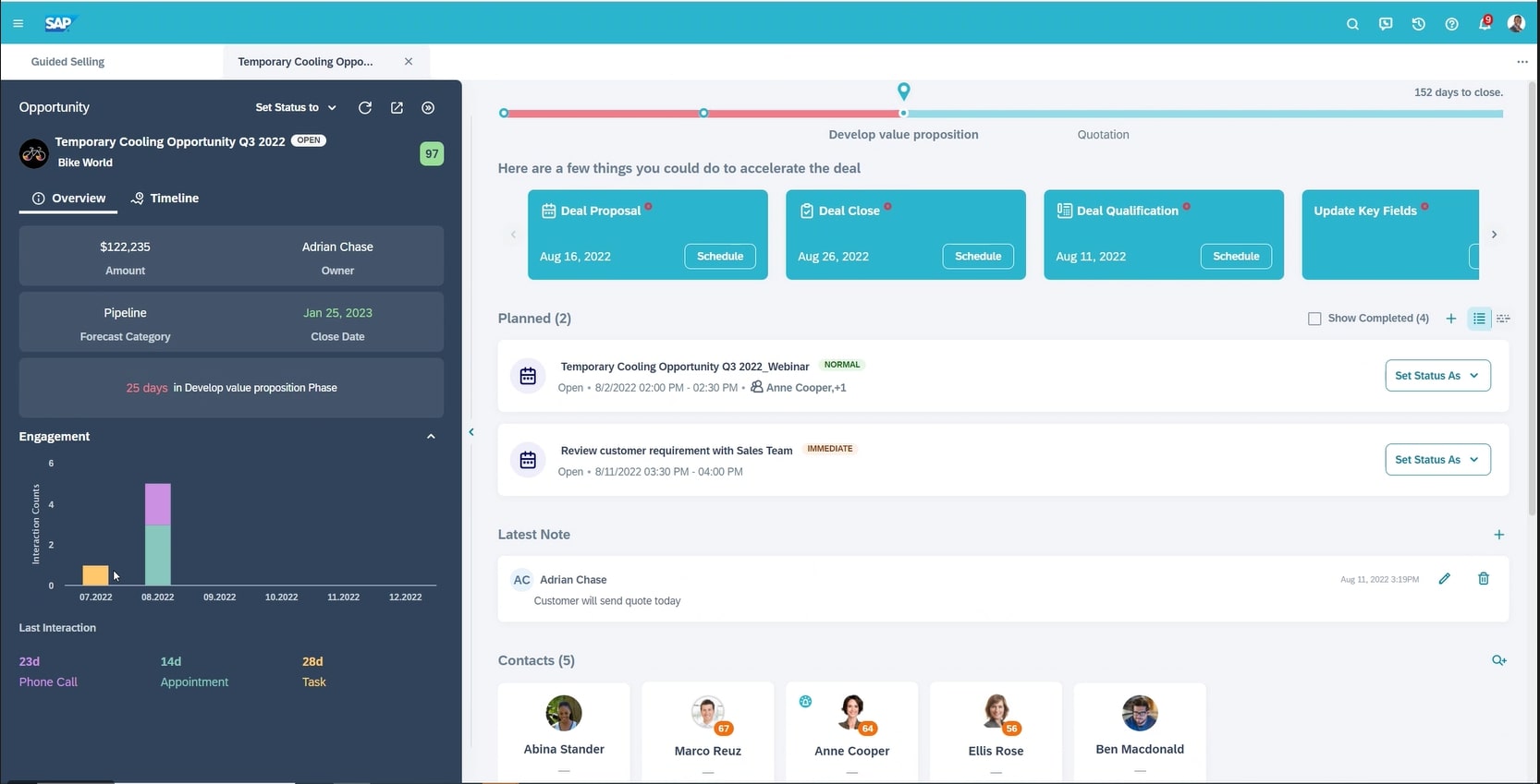 Guided Selling - SAP Intelligent Sales Add-On für SAP CX Sales Cloud